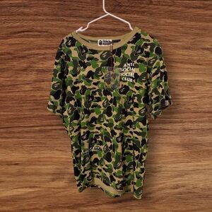 Anti Social Social Club x Bape ABC Green Camo Tee